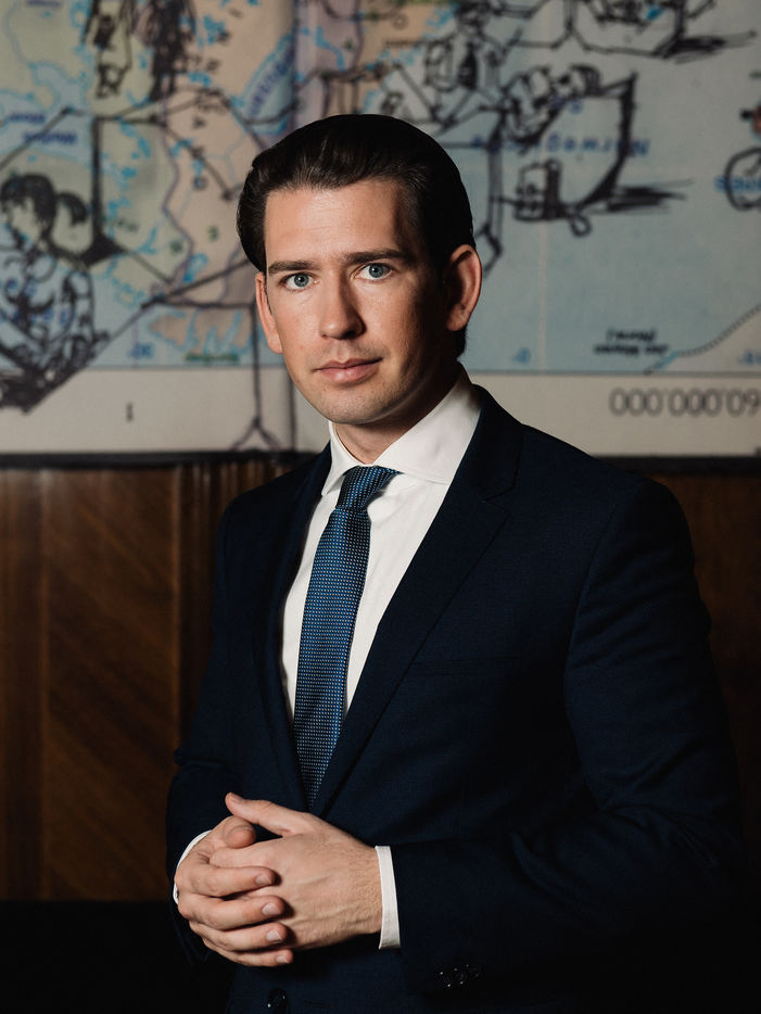 Portrait of Austrian Chancellor Sebastian Kurz (Zacharie ...